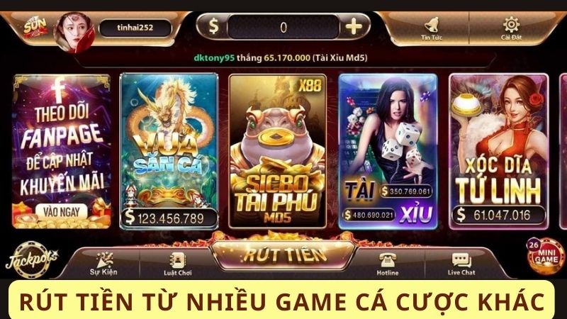 Win79 - Rút Tiền Tài Xỉu Online: Nạp Rút 1-1, Duyệt Rút 30s 3 Rút tiền từ nhiều game cá cược khác