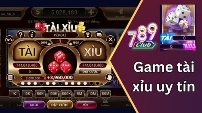 Chơi game tài xỉu tại 789Club uy tín